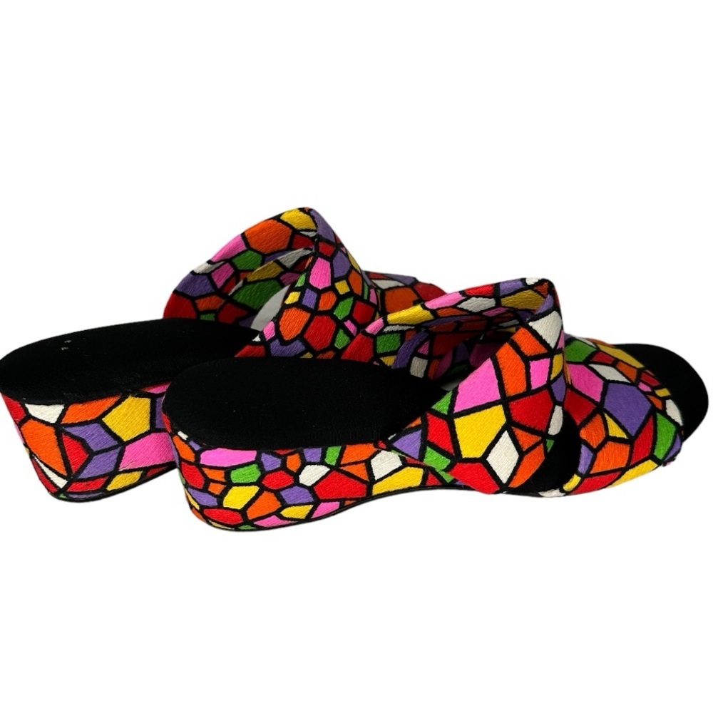 Vintage Color Block Heels with Box - Picture 5 of 7
